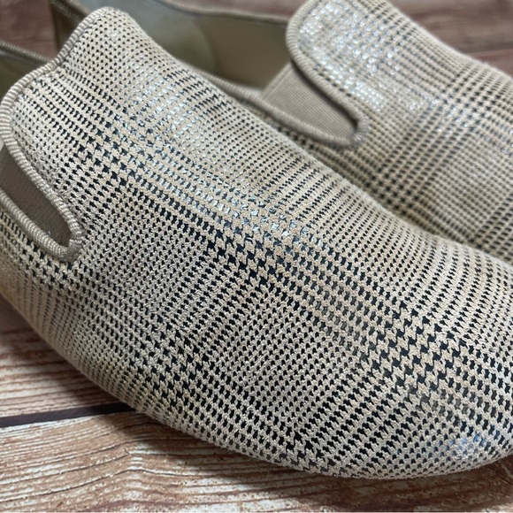 Manuela De Juan Honey Scottish Houndstooth Print Smoking Shoe size 34 usa 1.5 - Picture 4 of 9